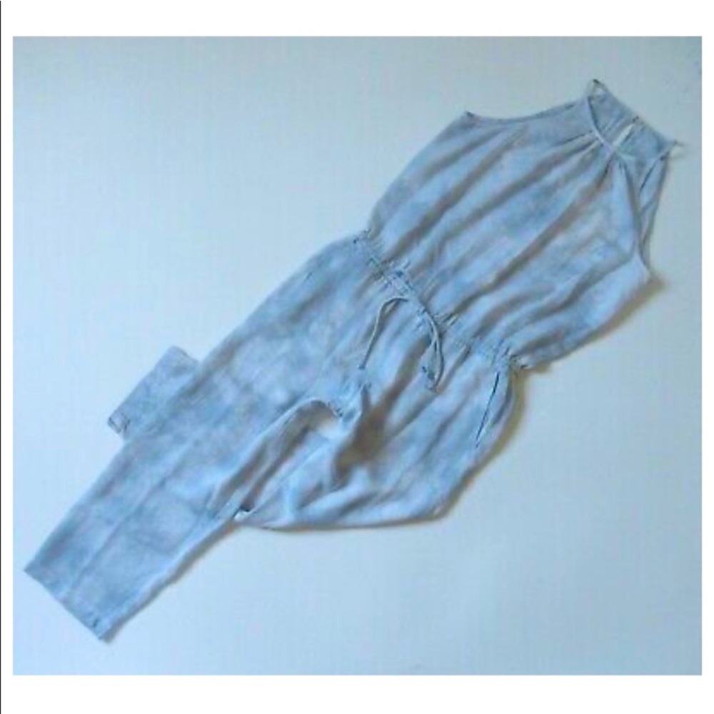 Anthropologie cloth & stone blue grey jumpsuit